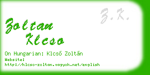 zoltan klcso business card